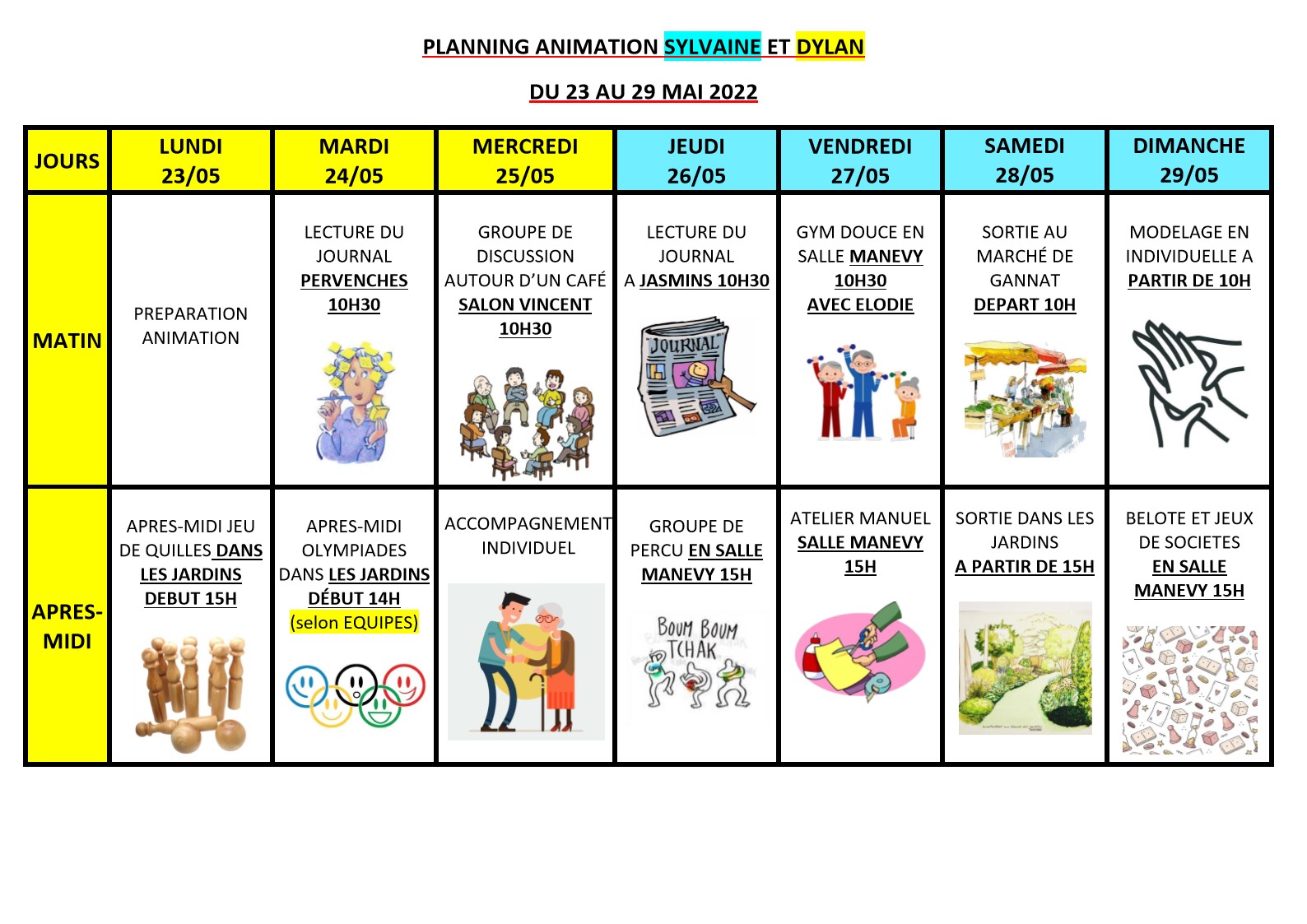 Animations du 23 mai au 29 mai 2022 1